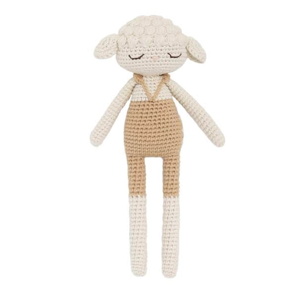 Doudou en crochet agneau beige Patti Oslo